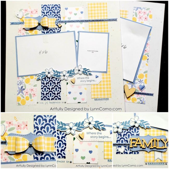 Lovely Blue and Yellow Scrapbooking