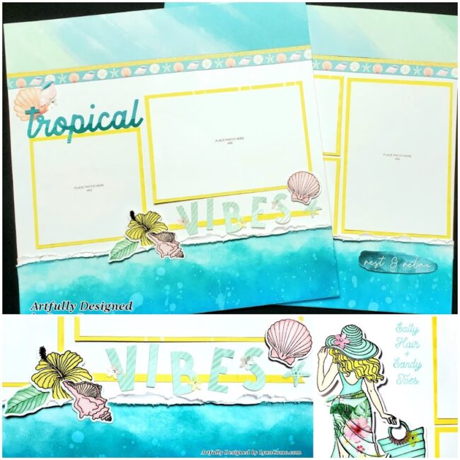 At the Beach scrapbooking
