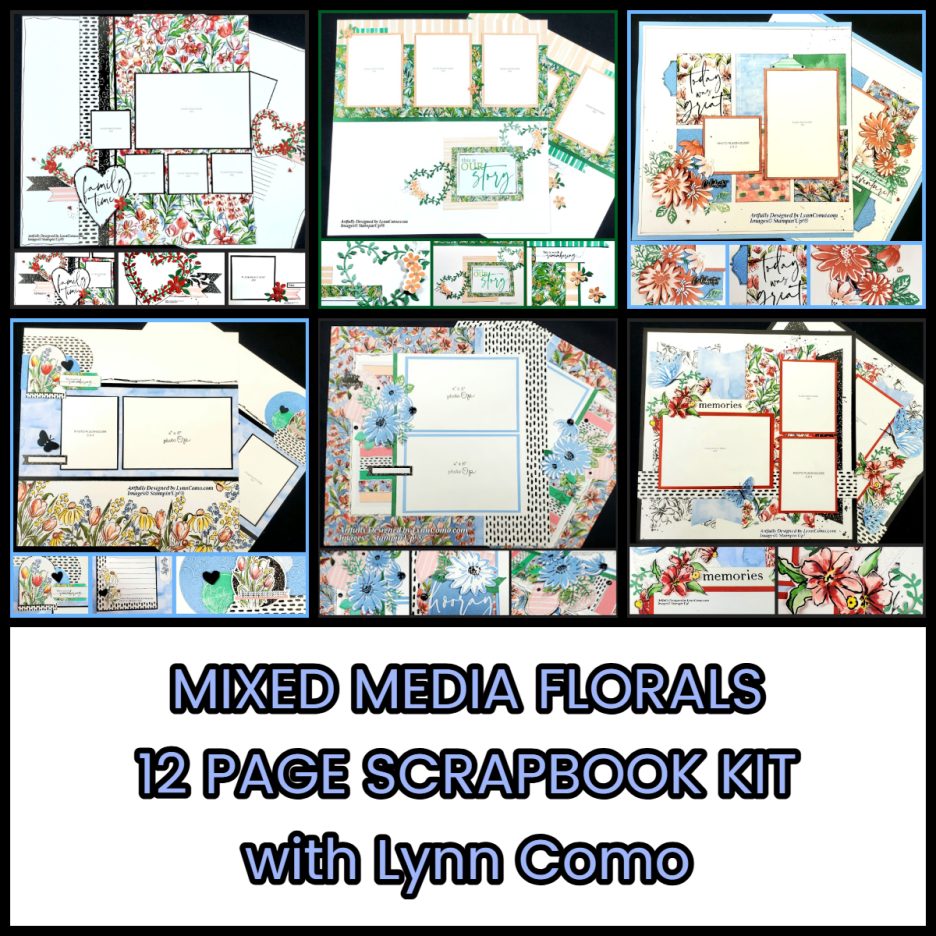 Mixed Media Florals Scrapbooking Kit