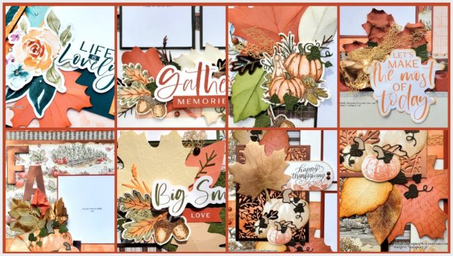 Lovely Florals FALL Scrapbook Kit