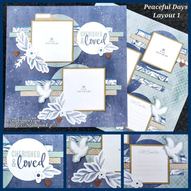 Peaceful Days Scrapbook Layout 1
