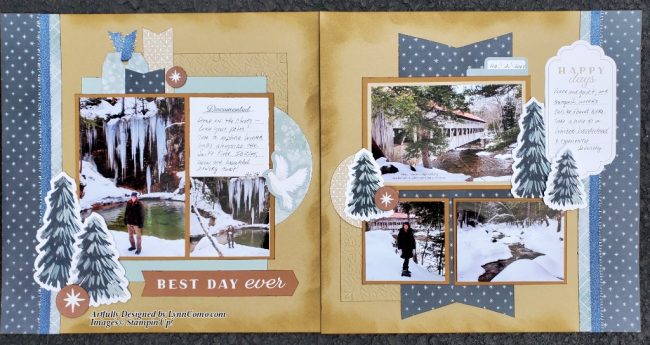 Peaceful Days Scrapbook Layout 3 with photos