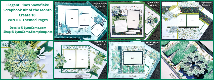Elegant Pines Snowflake Scrapbook Kit