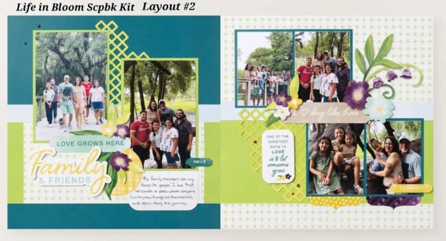 Life in Bloom Scrapbook Layuut 2