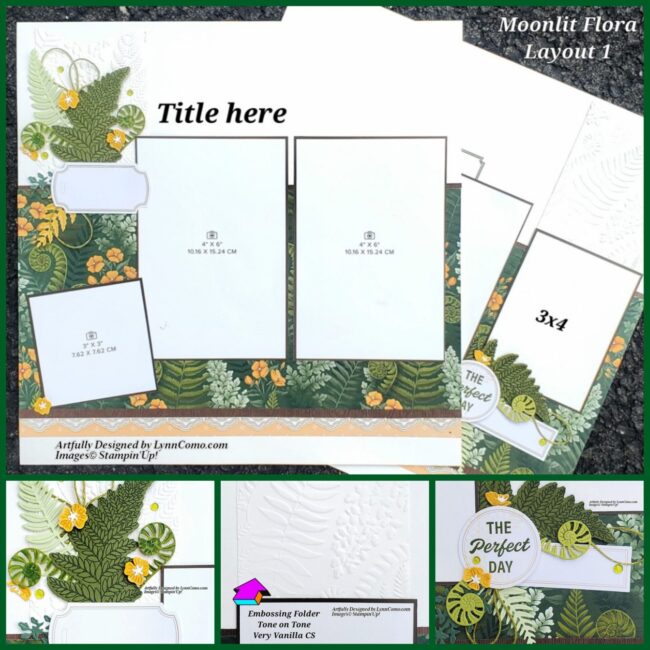 Moonlit Flora Scrapbook Layout 1