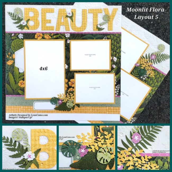 Moonlit Flora Scrapbook Layout 5